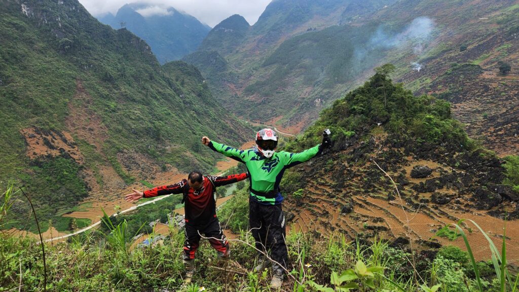 motorcyclists in the mountains of Ha Giang