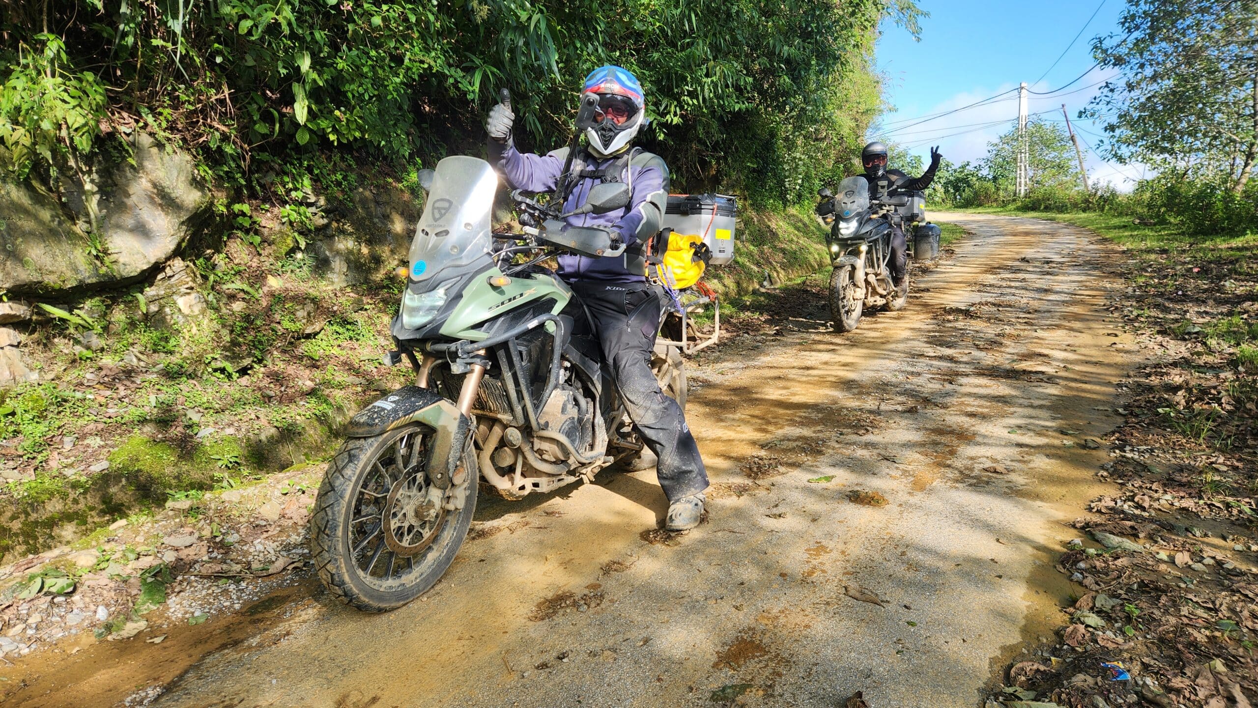 jeff and craig on the road on cb500x