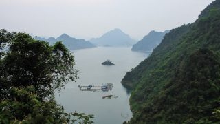 Hoa Binh Lake from the mountains