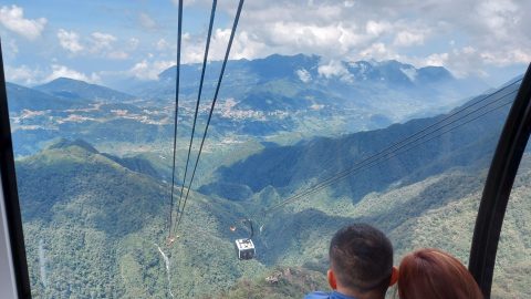 the view from the cable car to Fansipan