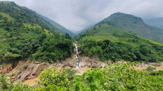 a waterfall in Lao Cai Province
