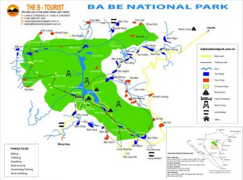 Ba Be National Park tourist map