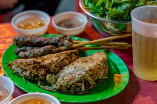 banh xeo on Doi Can Street, Ba Dinh District banh xeo on Doi Can Street, Ba Dinh District