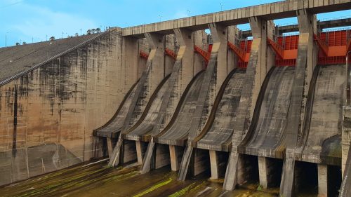 the huge Russian dam in Hoa Binh City